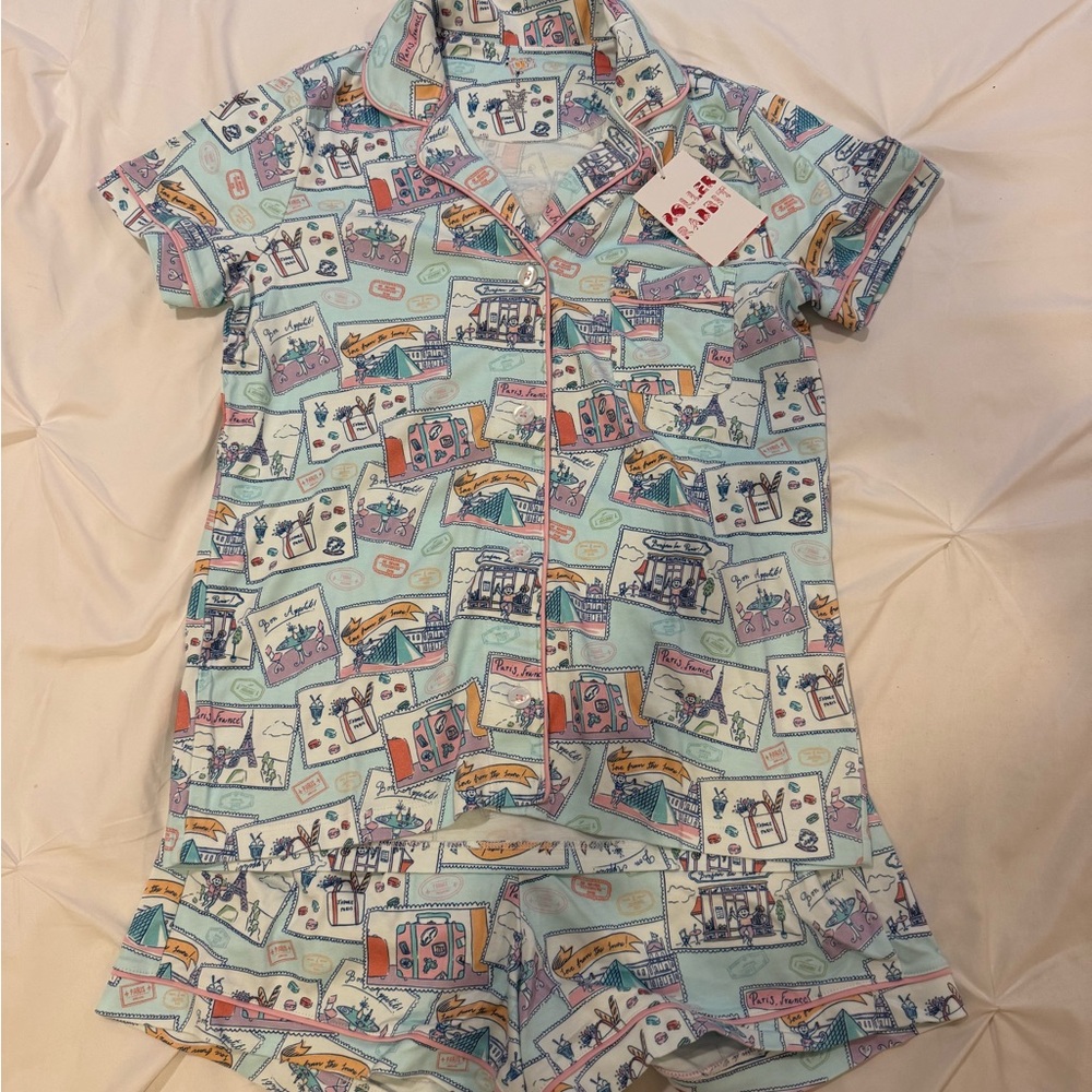 Roller Rabbit Paris Monkey Polo Pajama set